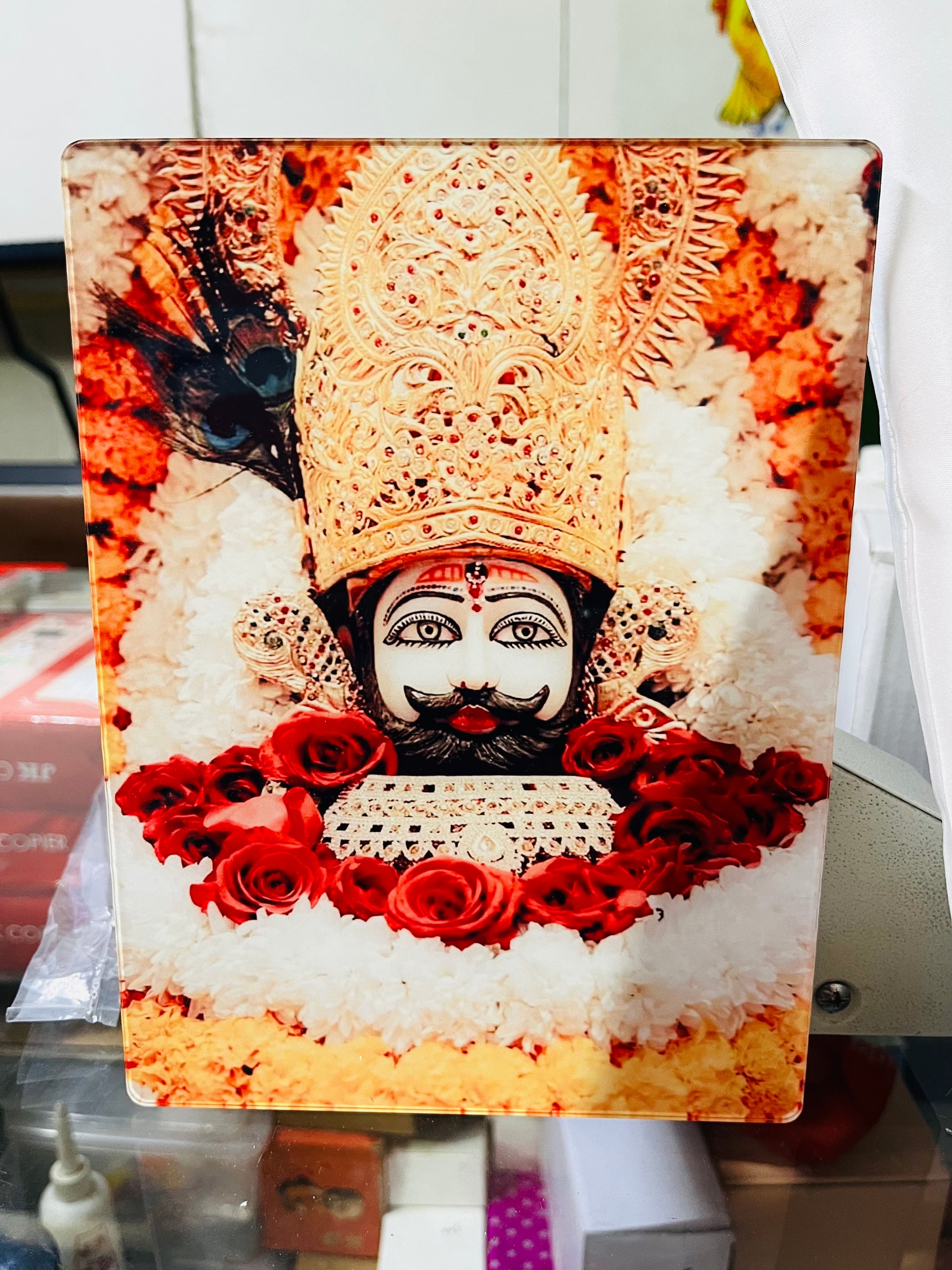Khatu Shyam Acrylic Photo Frame – 8x10 Inch Divine Wall Décor