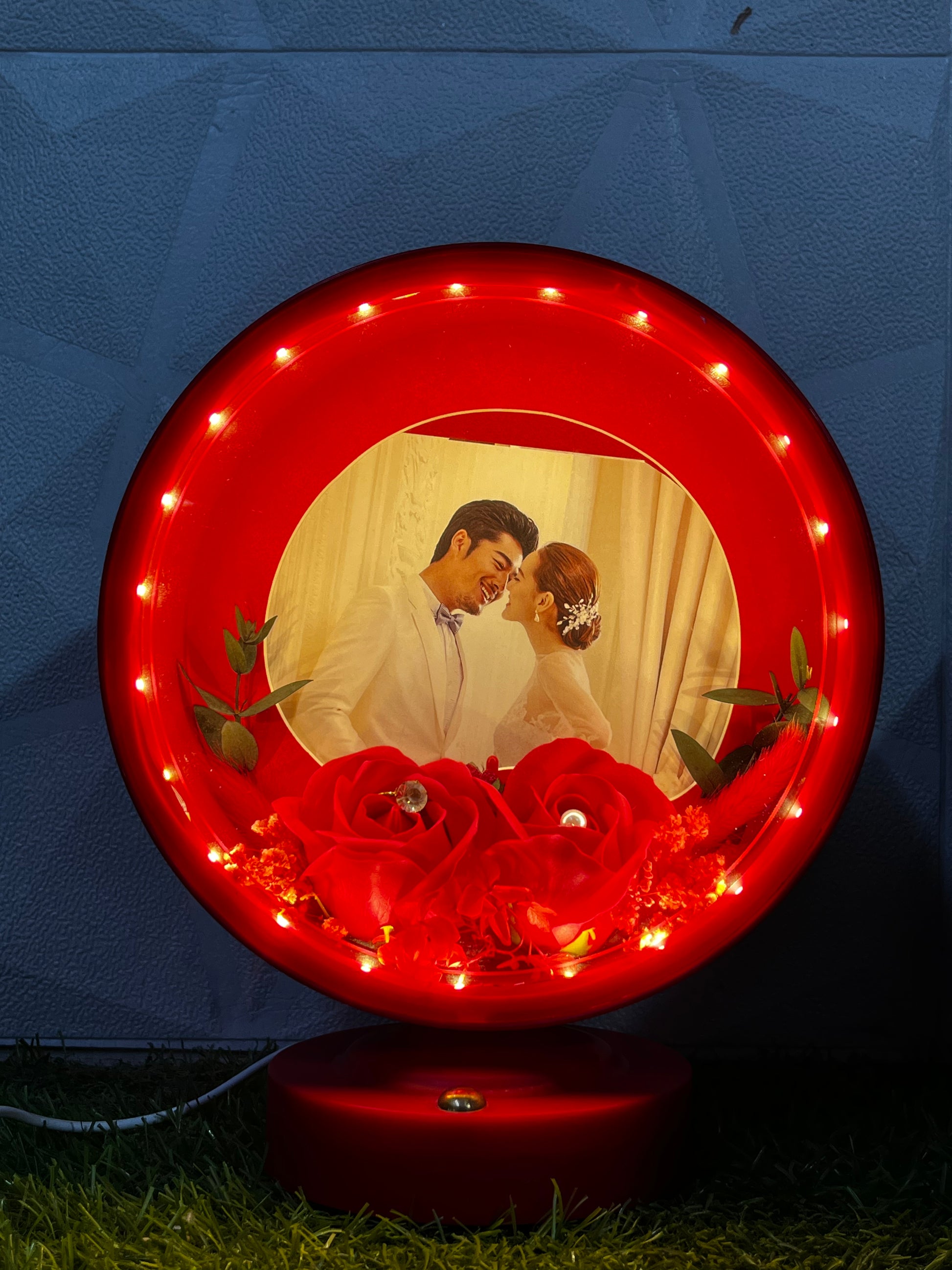 Red LED Touch Sensor Photo Frame – Personalized Gift