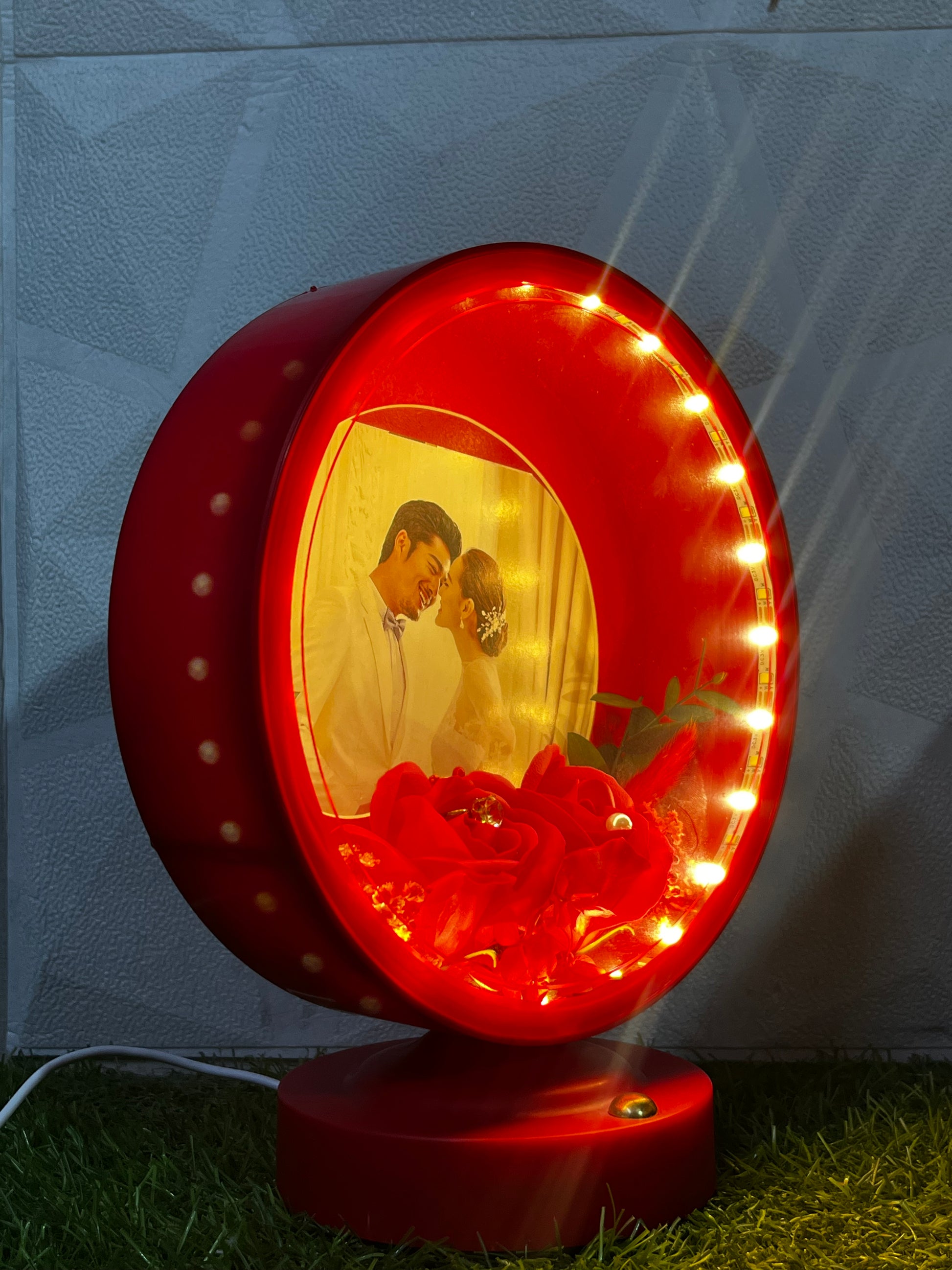 Red LED Touch Sensor Photo Frame – Personalized Gift