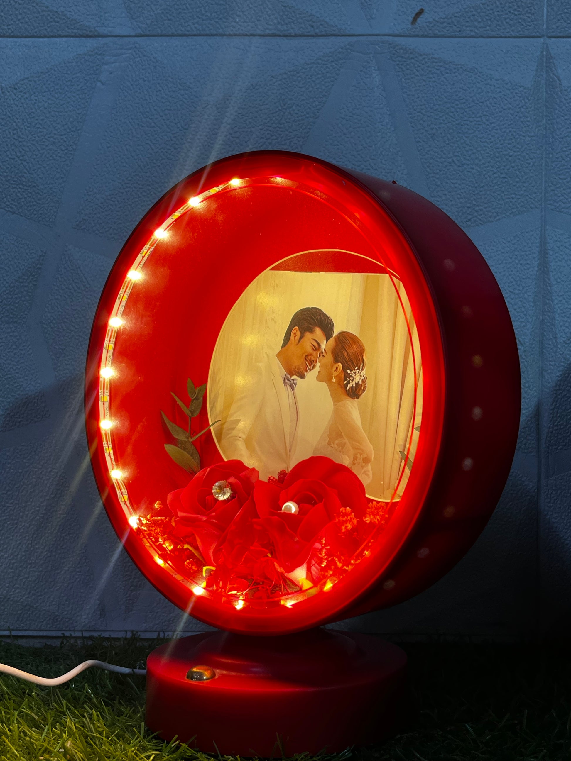 Red LED Touch Sensor Photo Frame – Personalized Gift