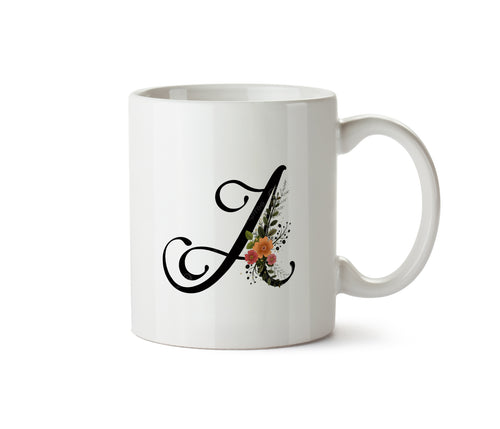 Alphabet Letter Mug – A | Personalized Ceramic Coffee Mug
