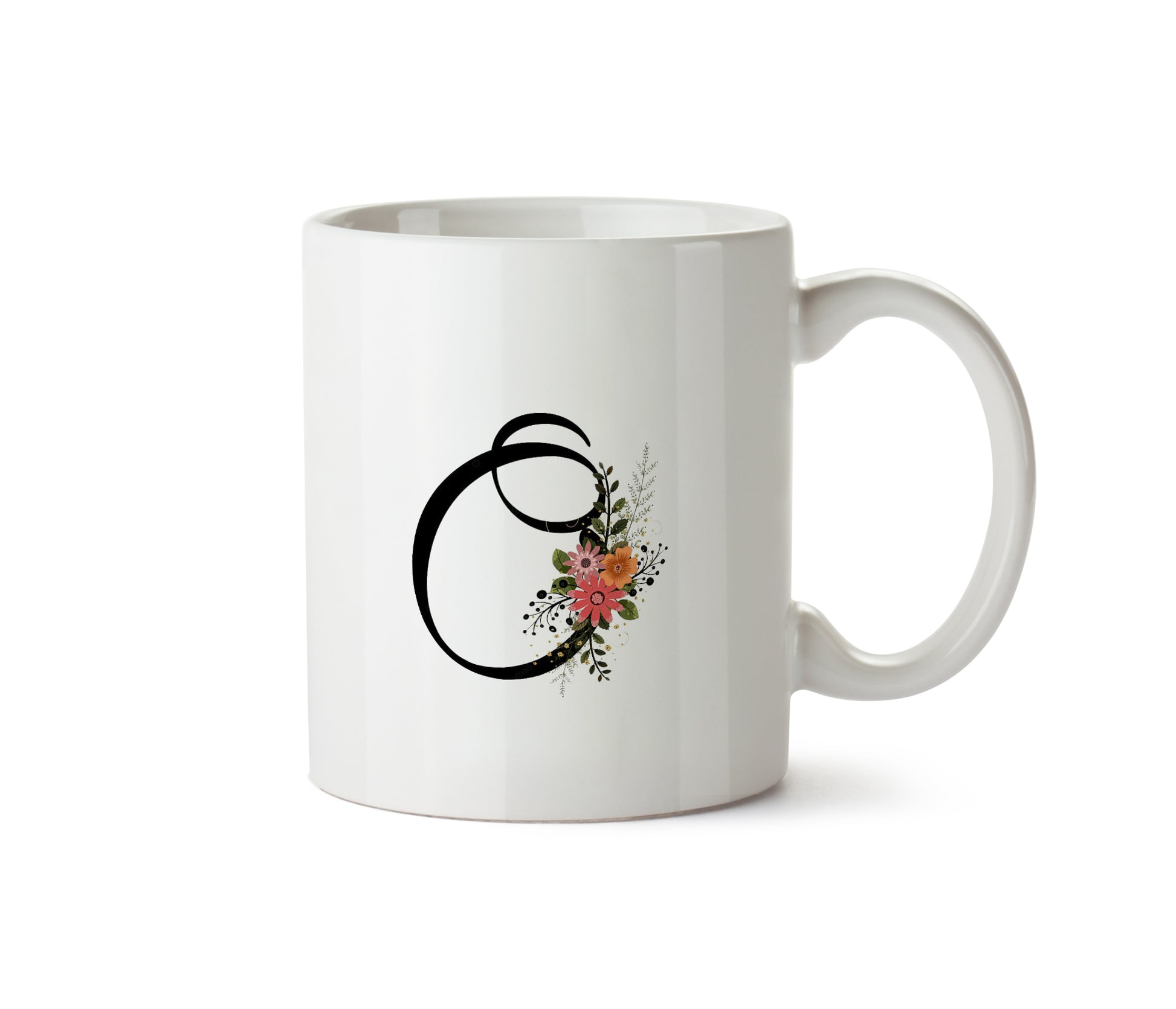 Alphabet Letter Mug – C | Customized Coffee Mug with Letter Print