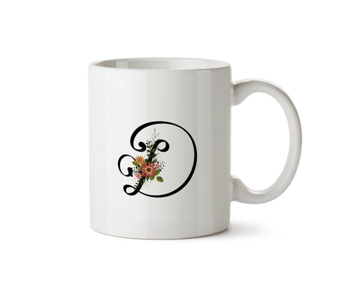 Alphabet Letter Mug – D | Stylish Ceramic Letter Mug for All Ages