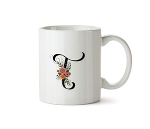 Alphabet Letter Mug – T | Trendy Ceramic Letter Mug