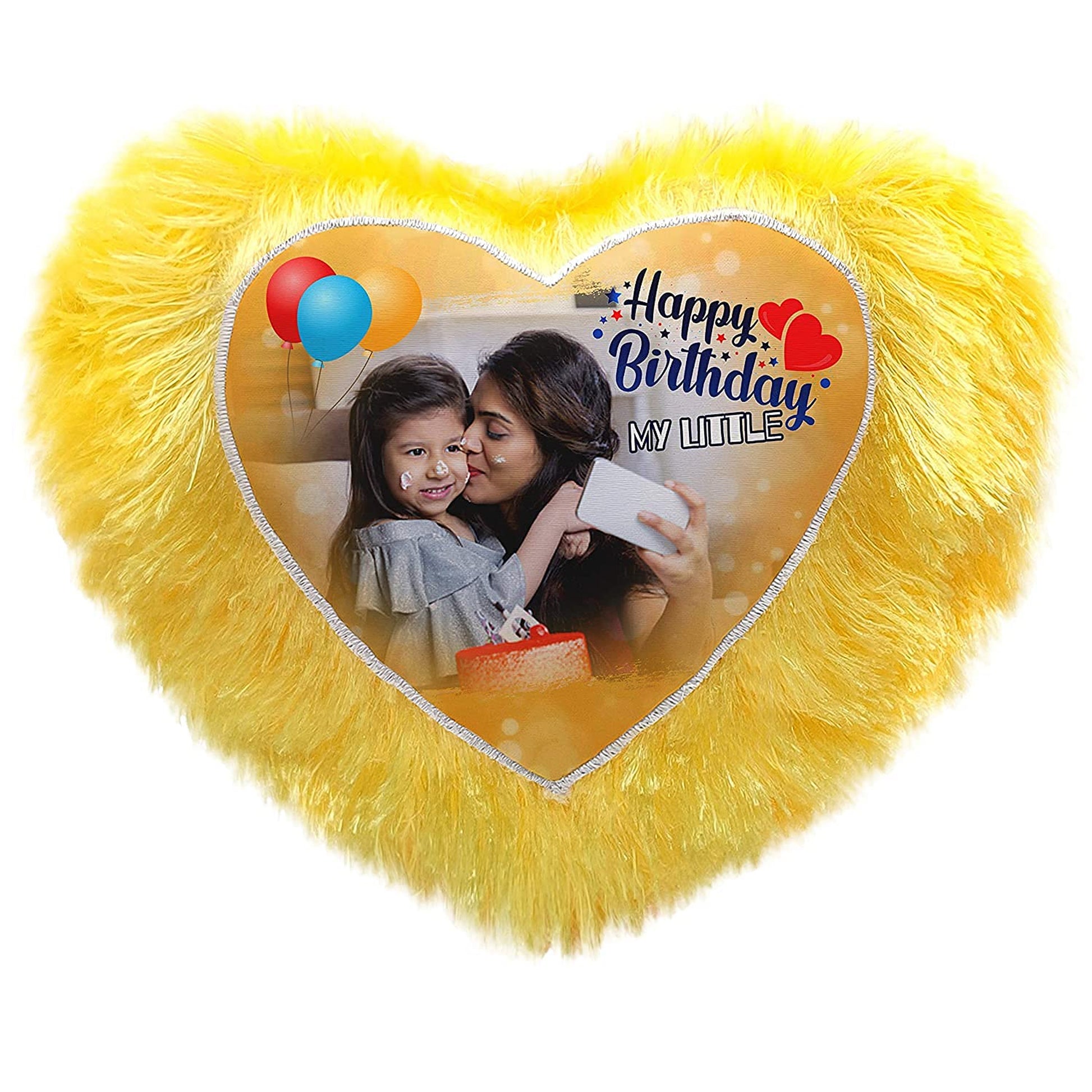 Personalized Red Heart Shape Cushion with Photo | Romantic Gift for Couples